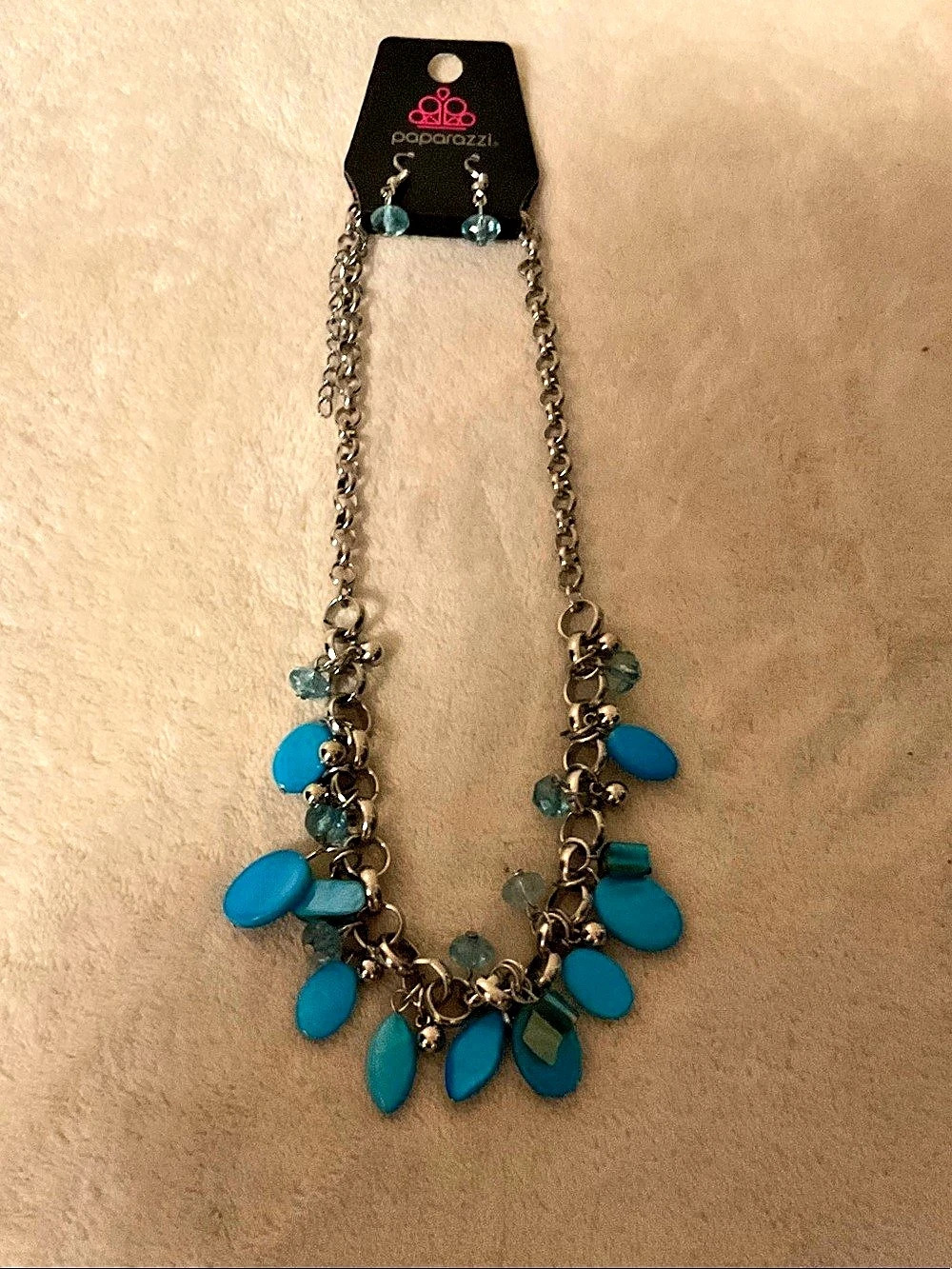 Paparazzi Blue Statement Necklace & Earrings NWT